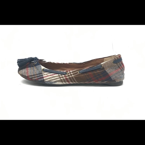 lucky brand plaid flats